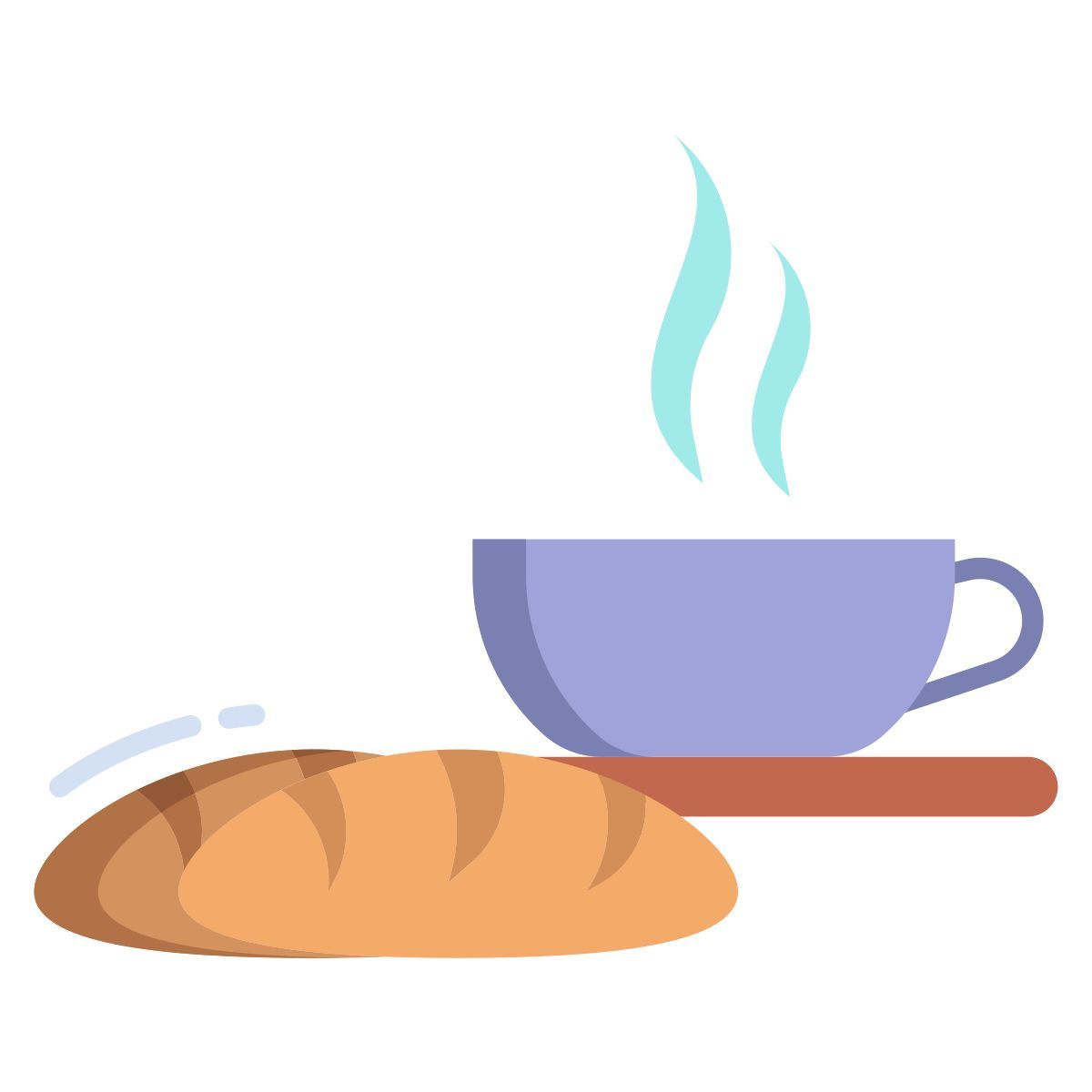 tea and french bread icon