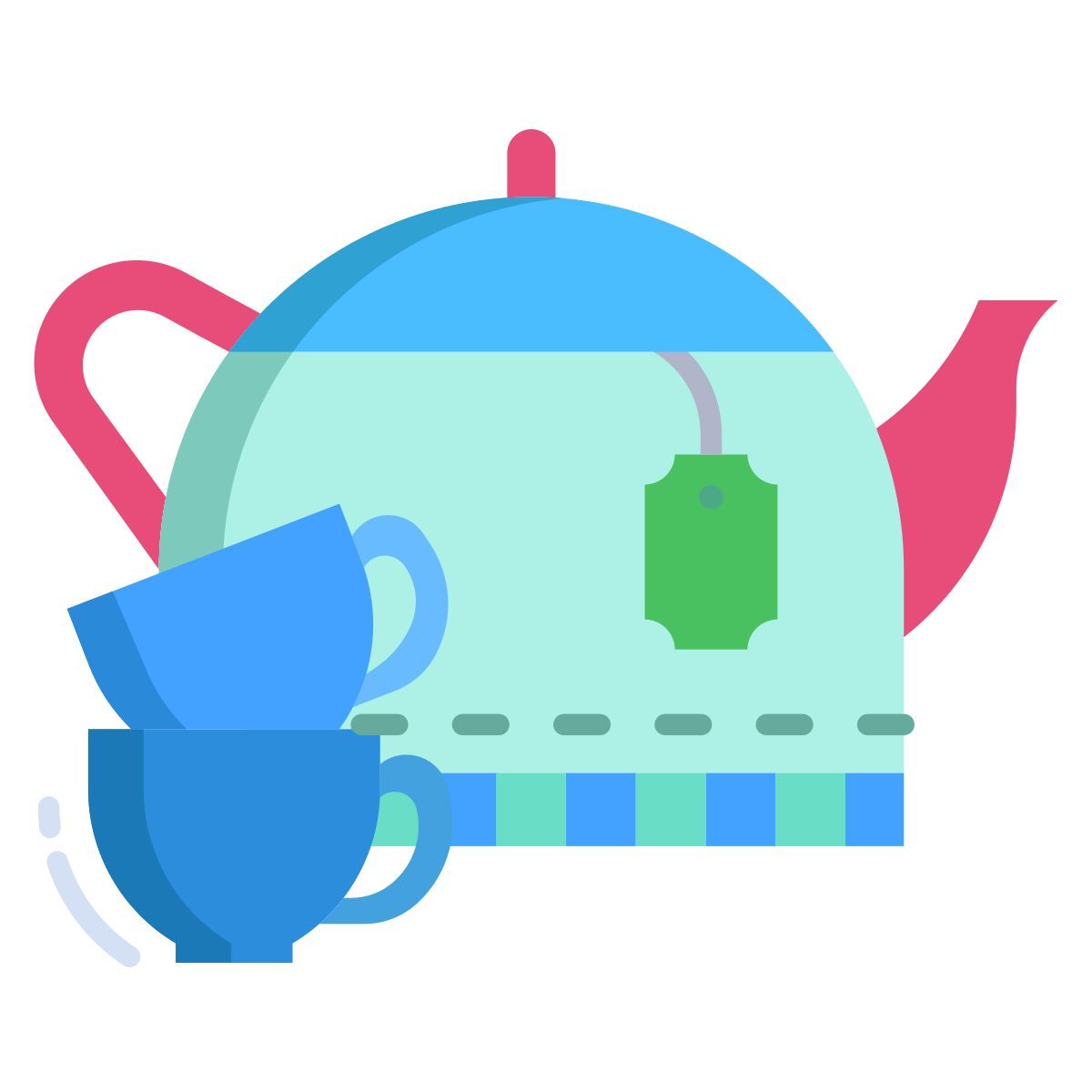 tea kettle and tea cup icon