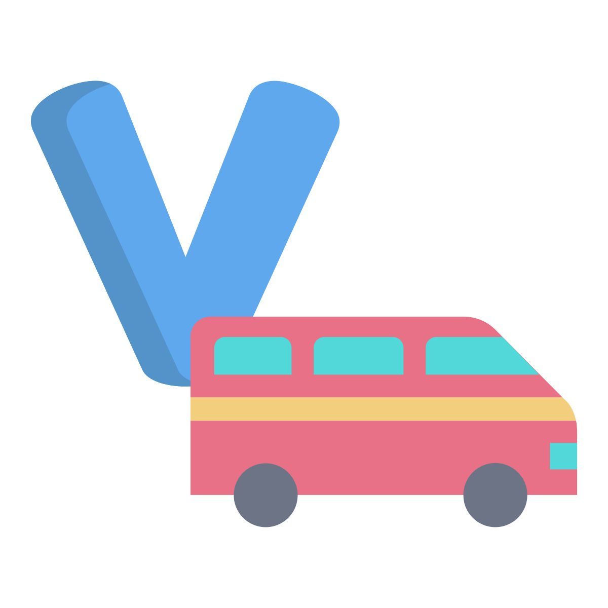 v icon