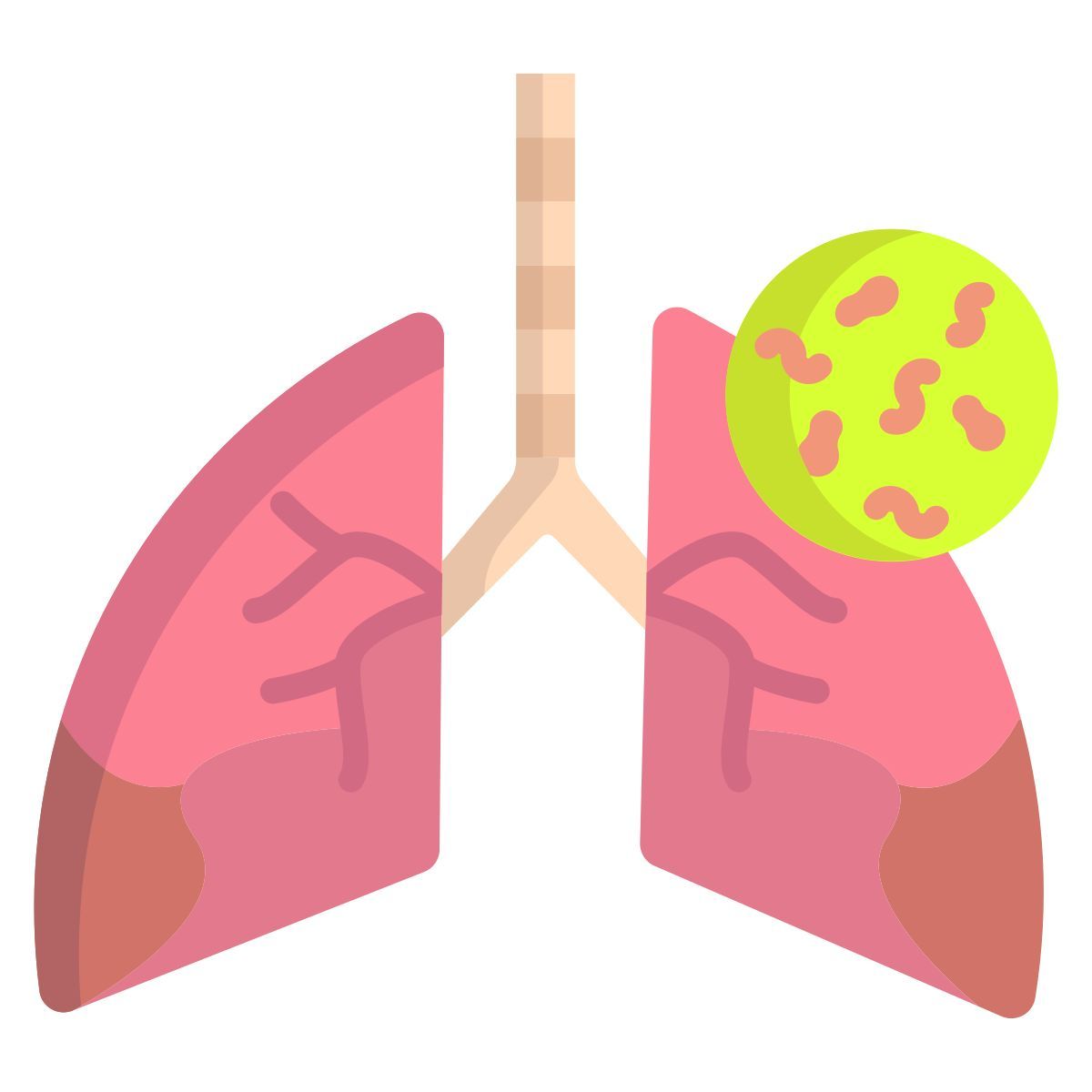 infected lungs icon