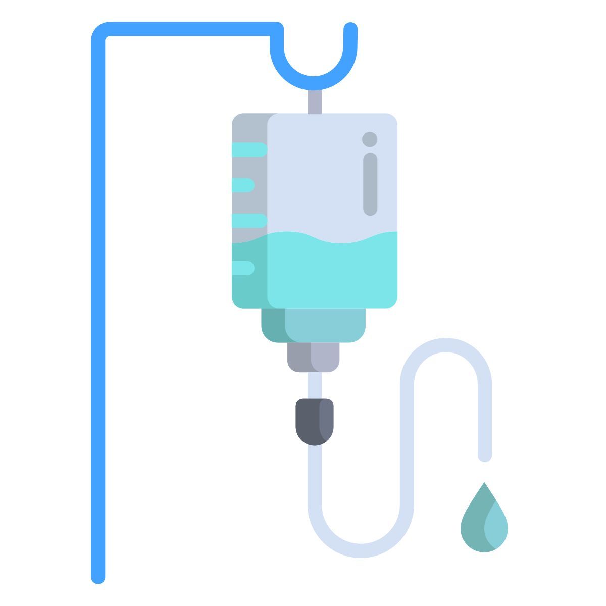 goteo intravenoso de solución salina icon