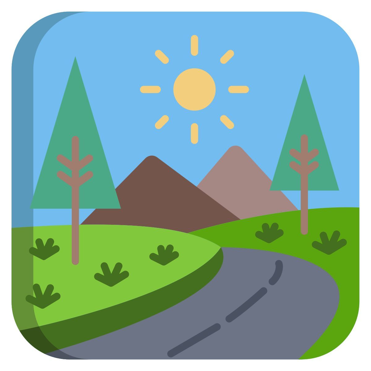 mountain road icon