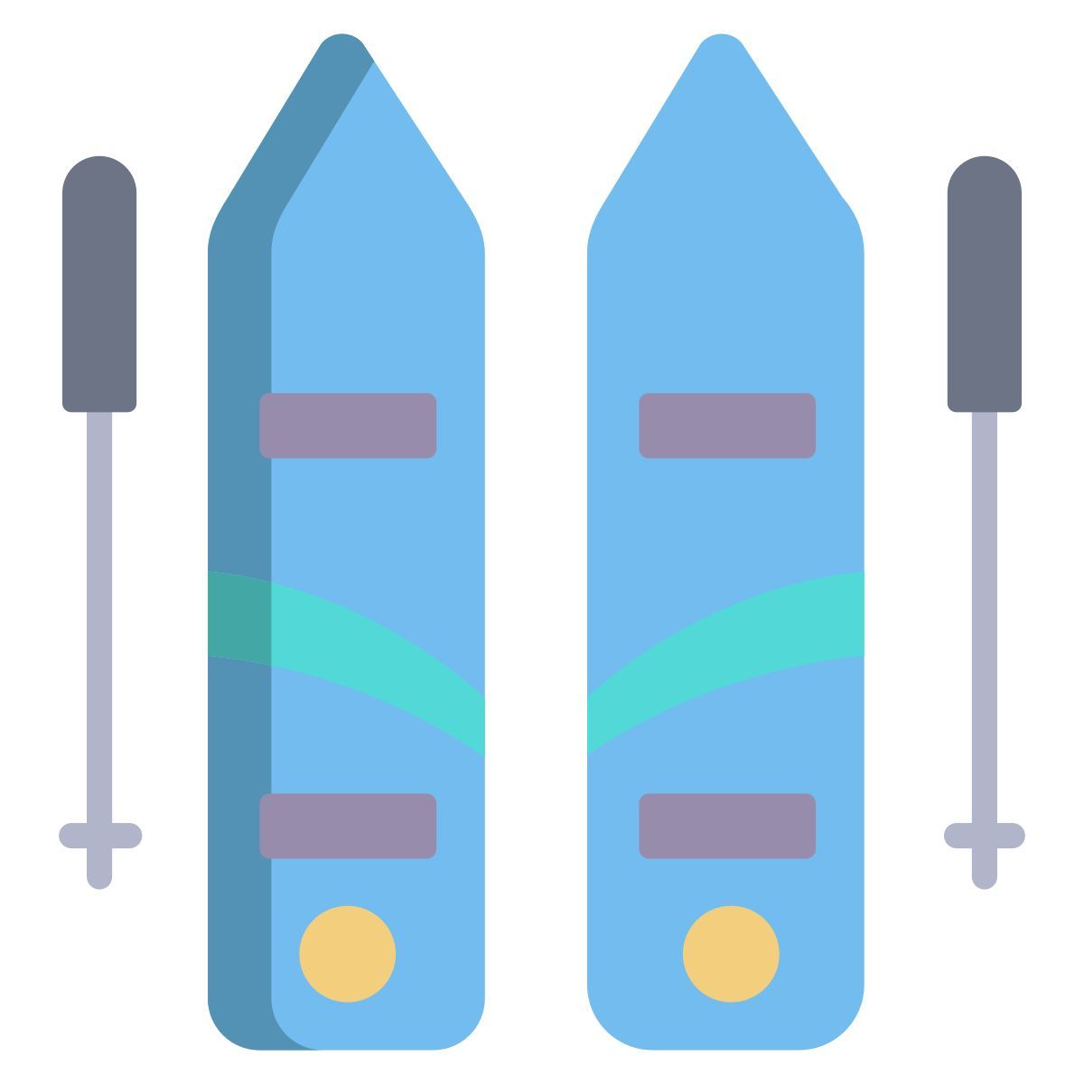 ski poles icon
