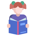 external School-Girl-Reading-school-icongeek26-flat-icongeek26 icon