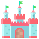 external castle-amusement-park-icongeek26-flat-icongeek26 icon