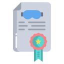 external certificate-sea-life-icongeek26-flat-icongeek26 icon