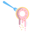 external donut-food-levitation-icongeek26-flat-icongeek26 icon