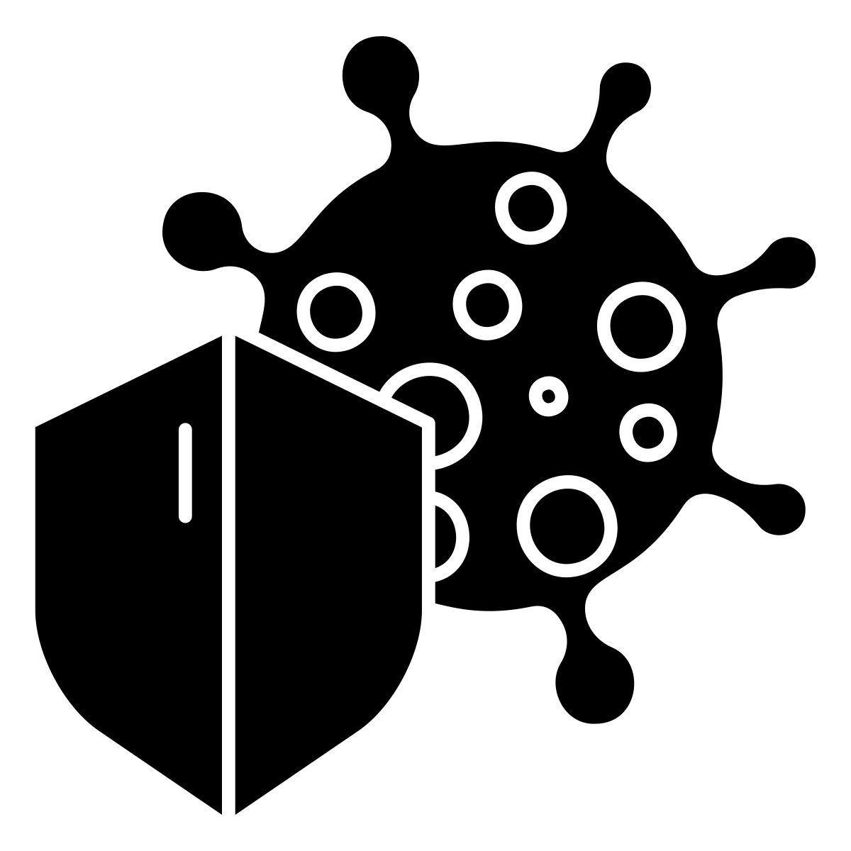 bacteria shield icon