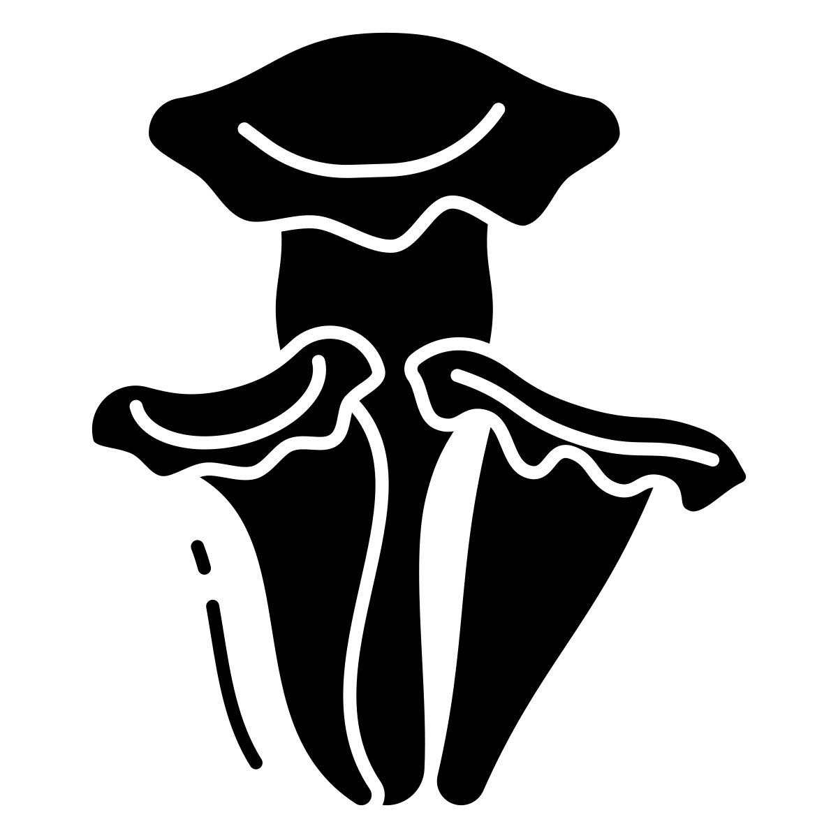 black trumpet mushrooms icon