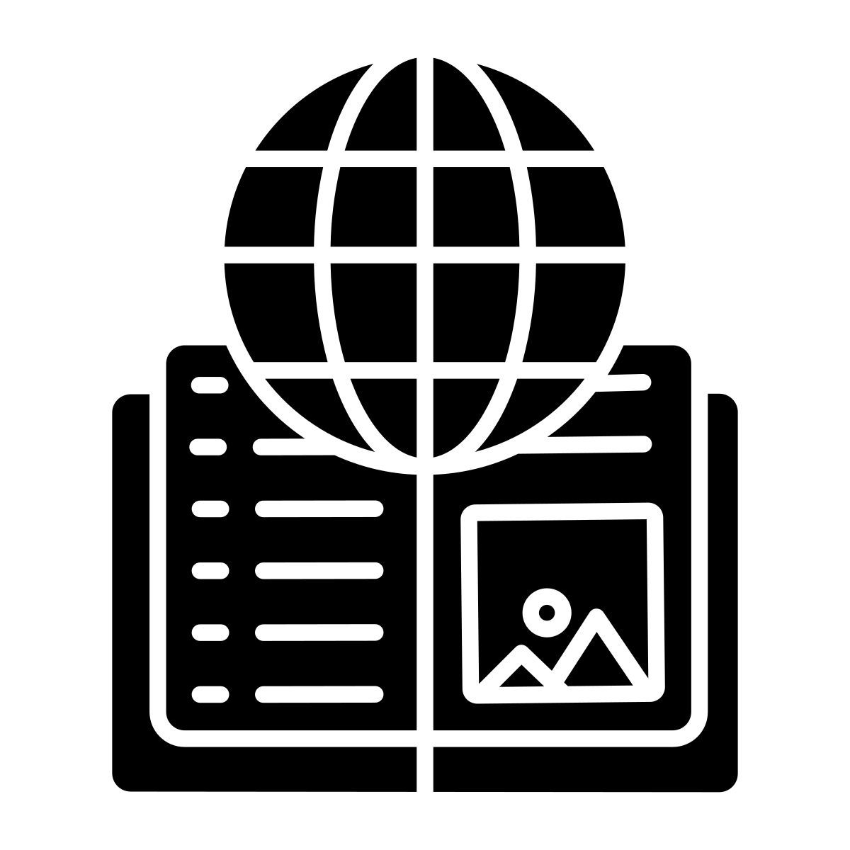 book globe icon