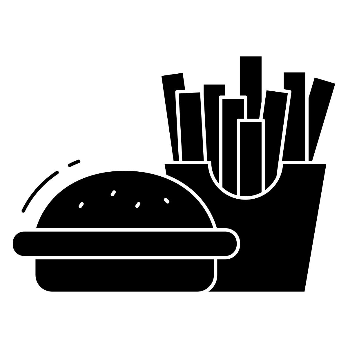 burger with fries icon