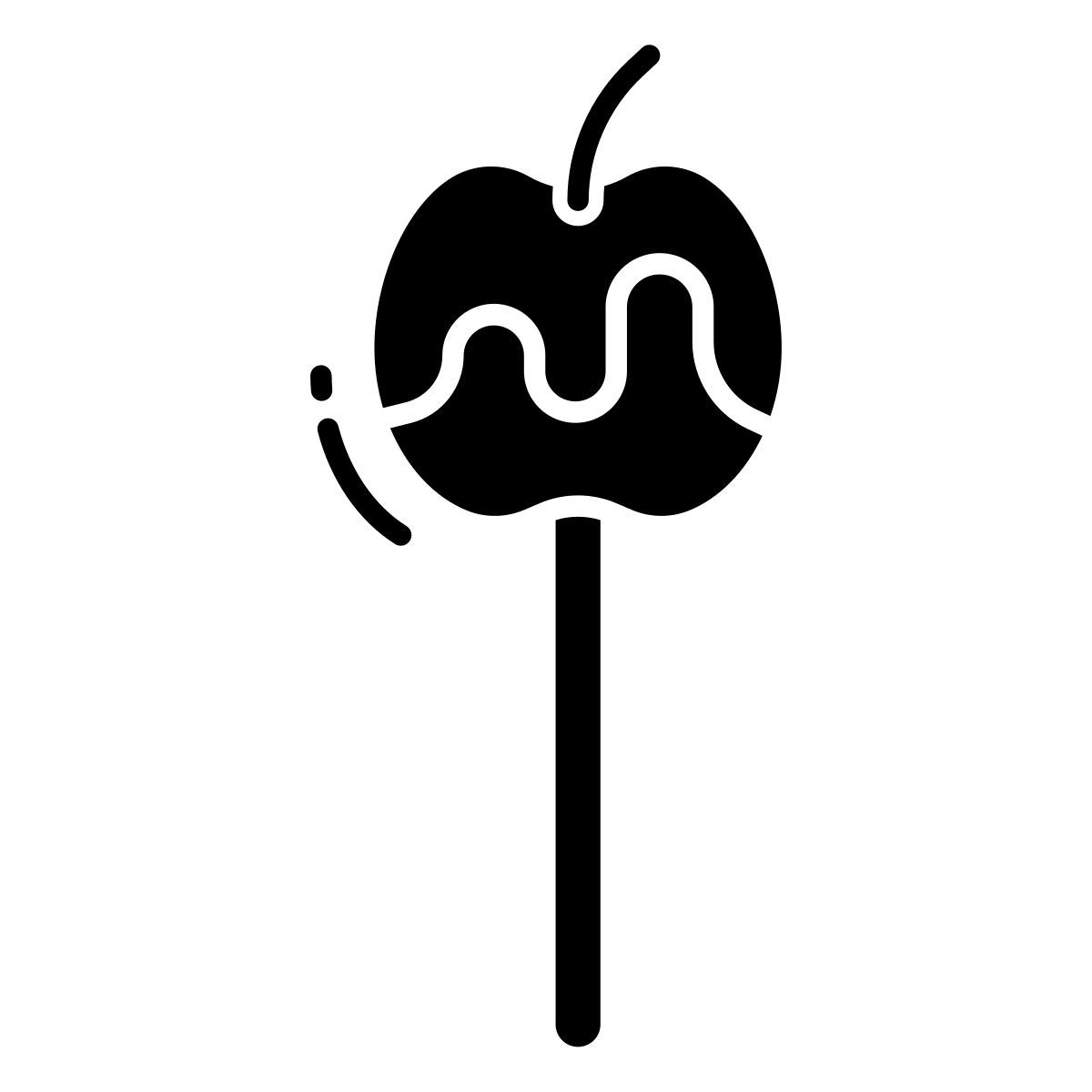 caramel apple candy icon