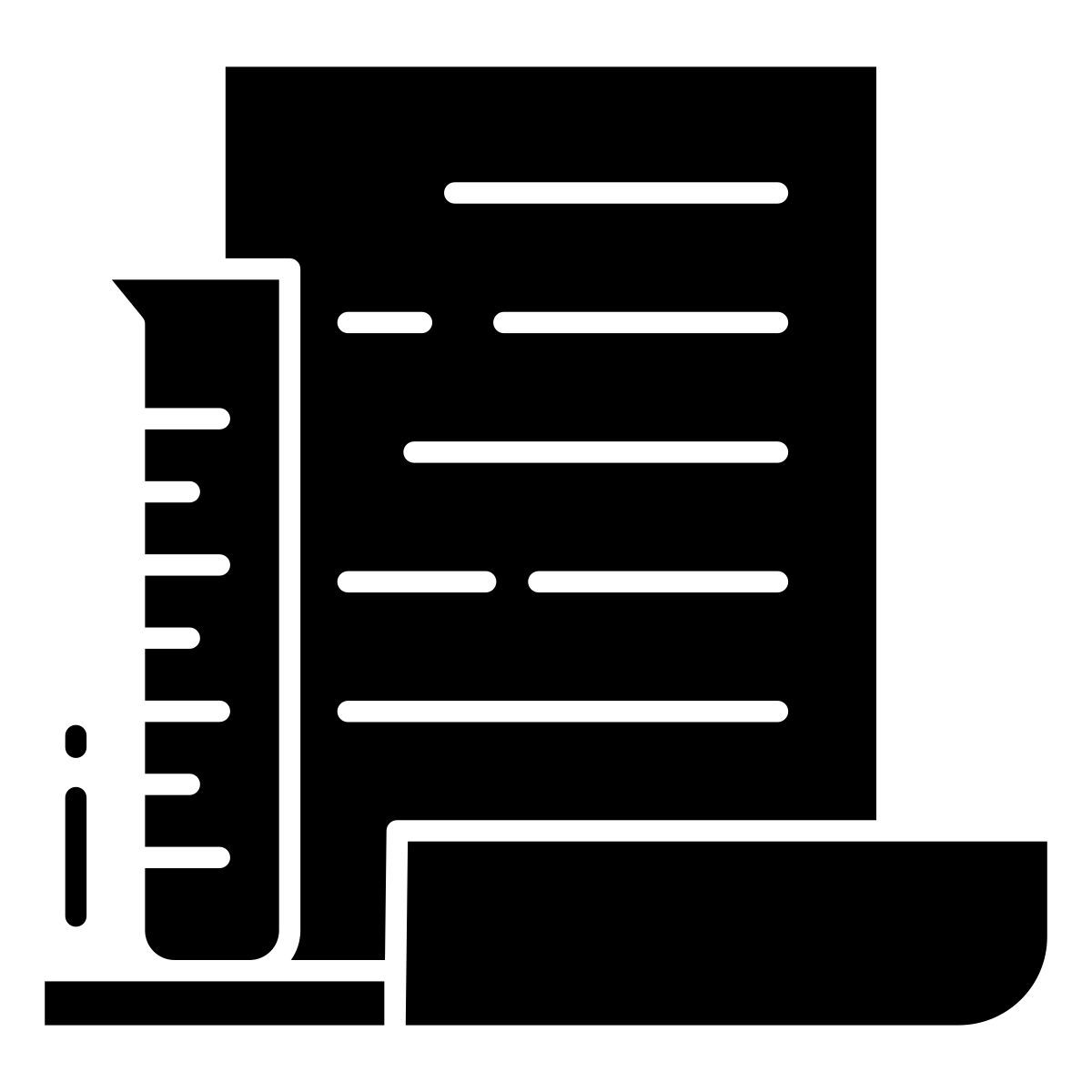 chemistry lab testing note icon