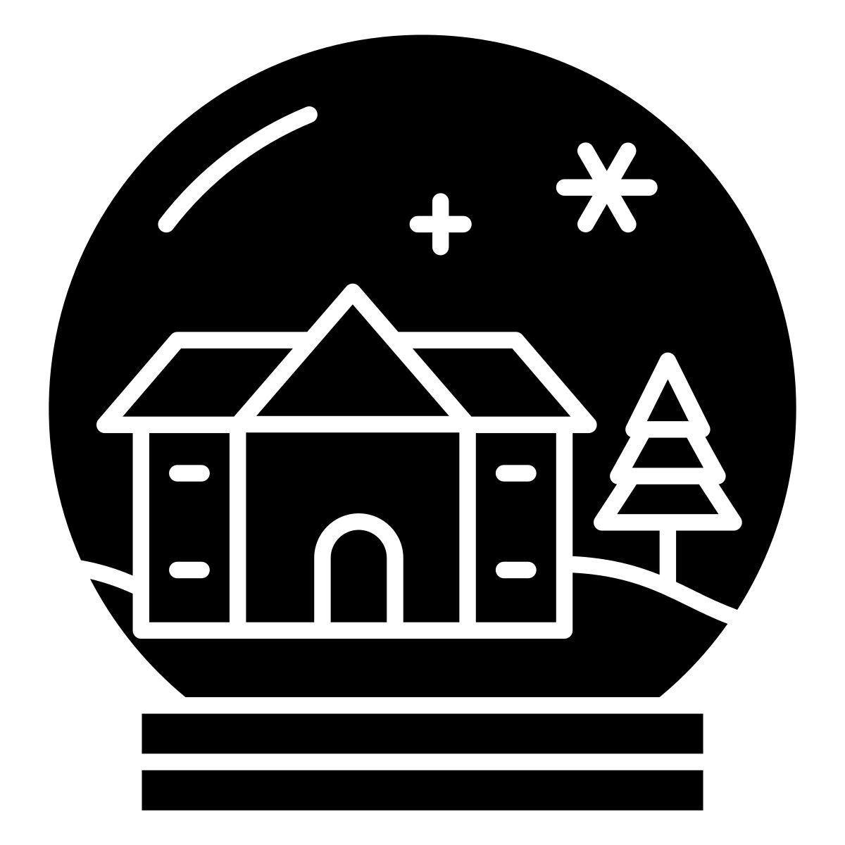 christmas ball house icon