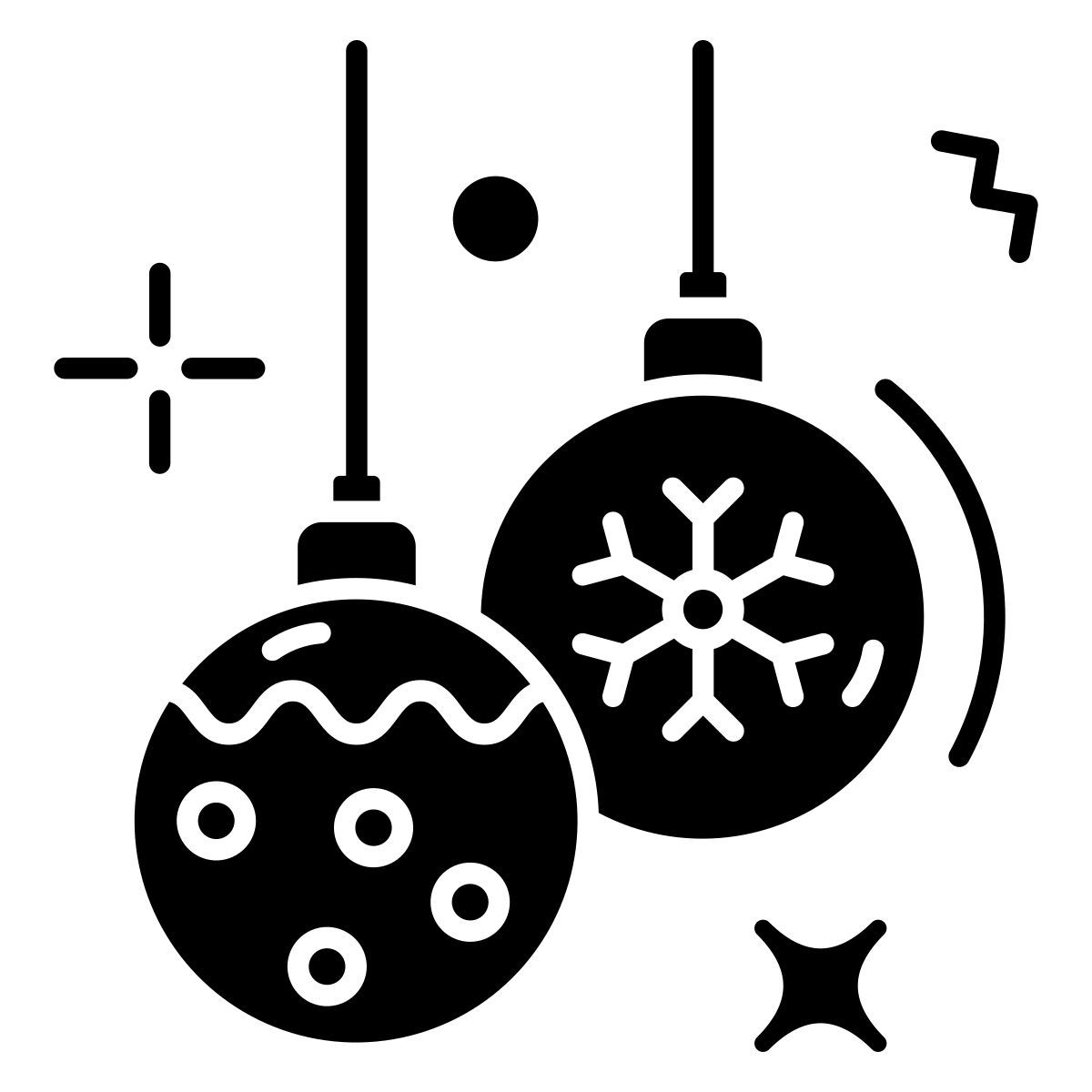 christmas baubles icon