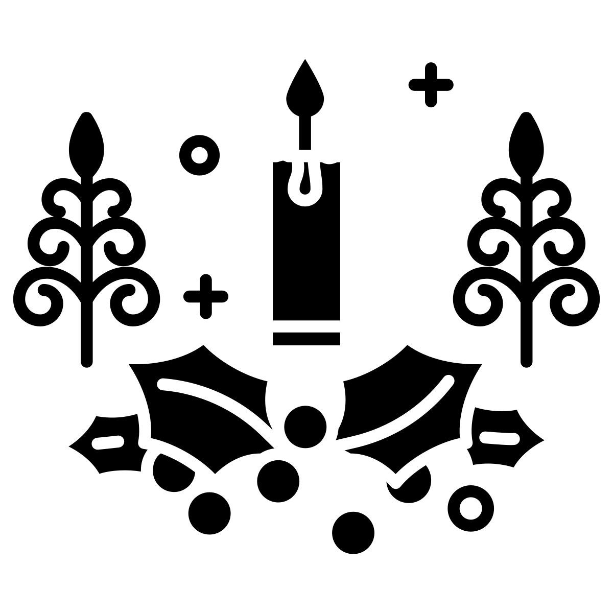 christmas candle icon