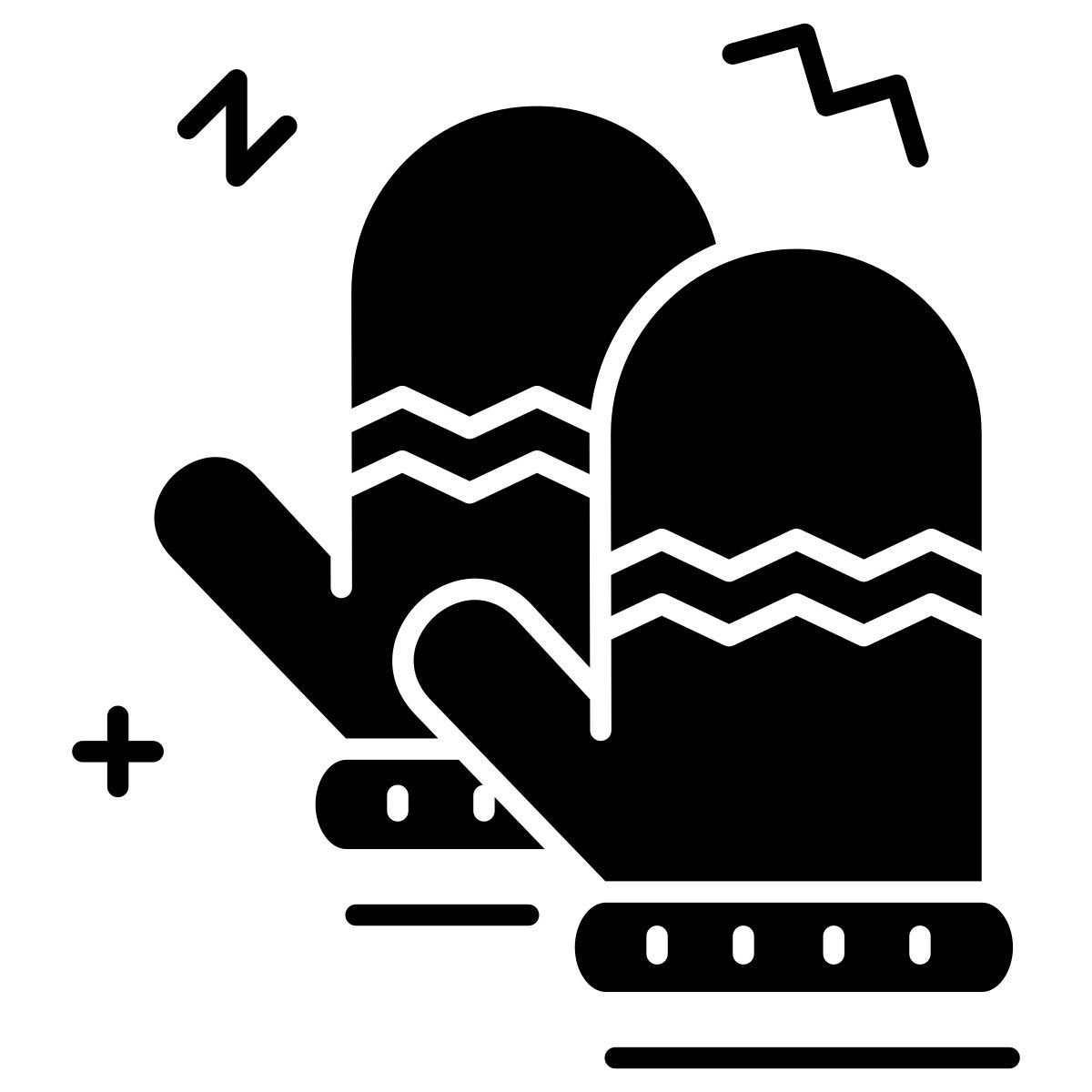 christmas gloves icon