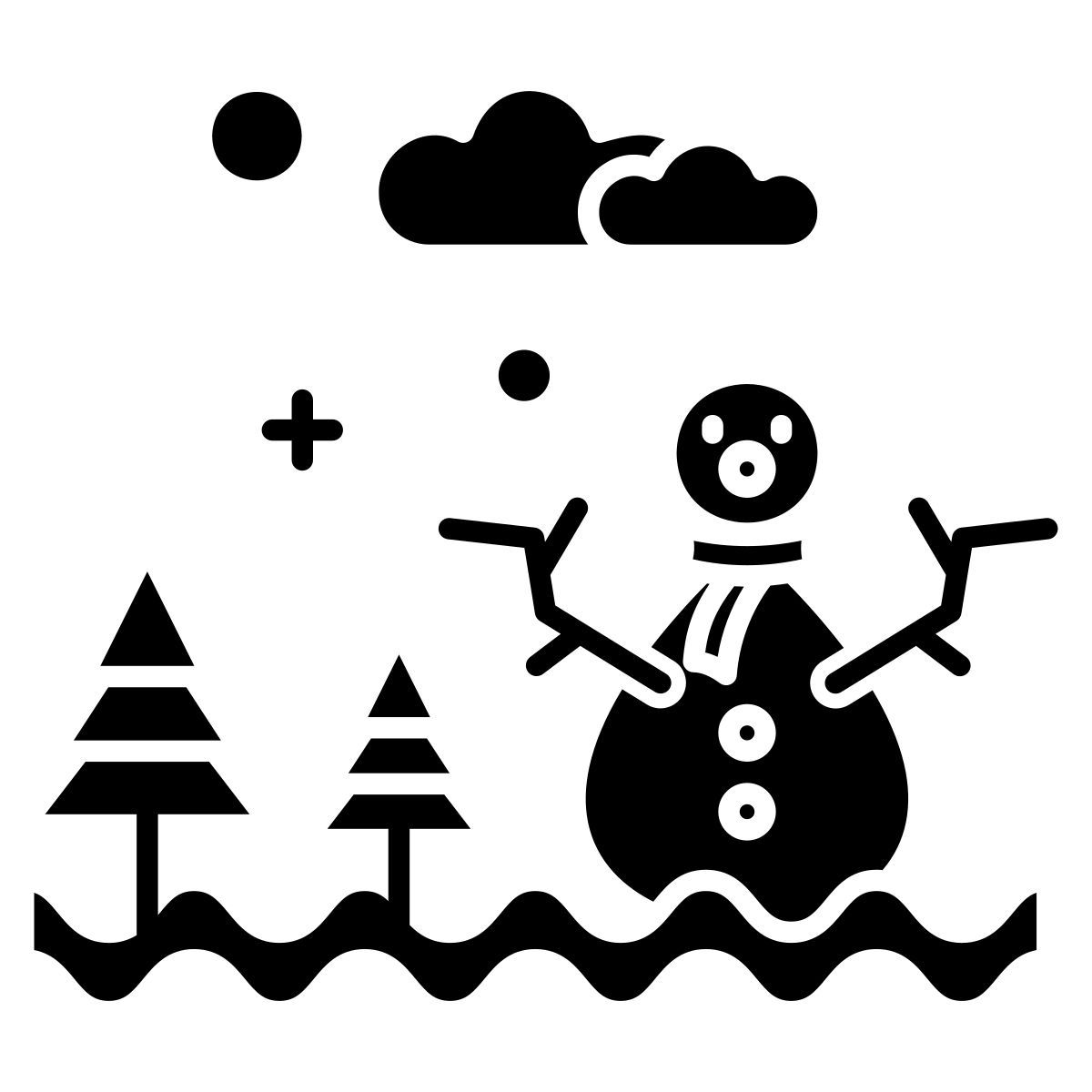 christmas landscape icon