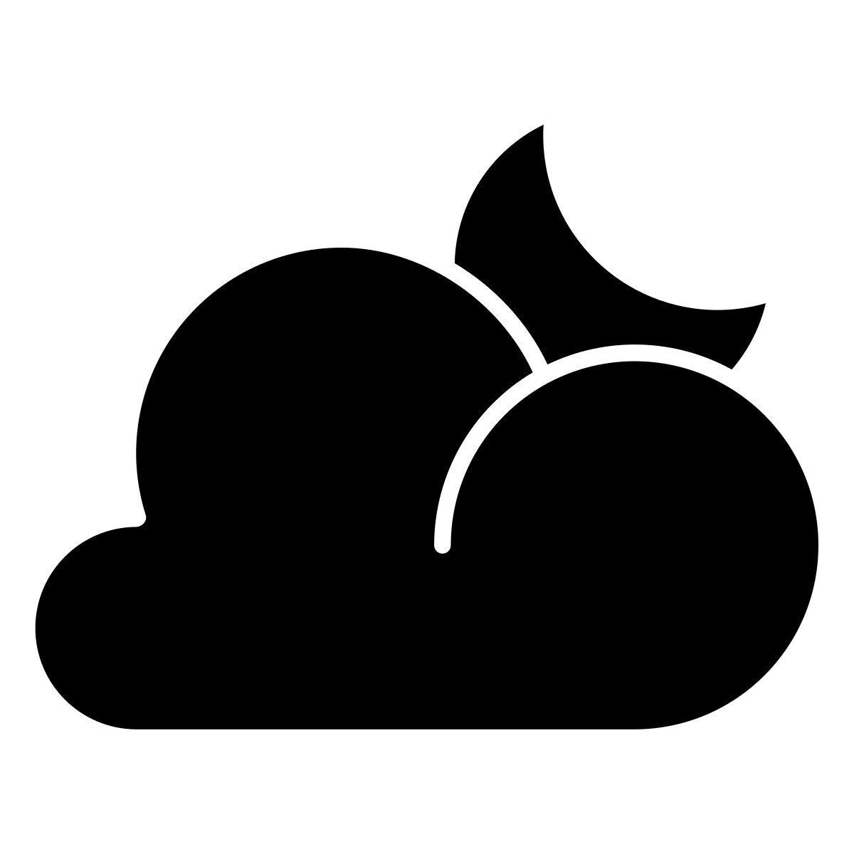 cloud and moon icon