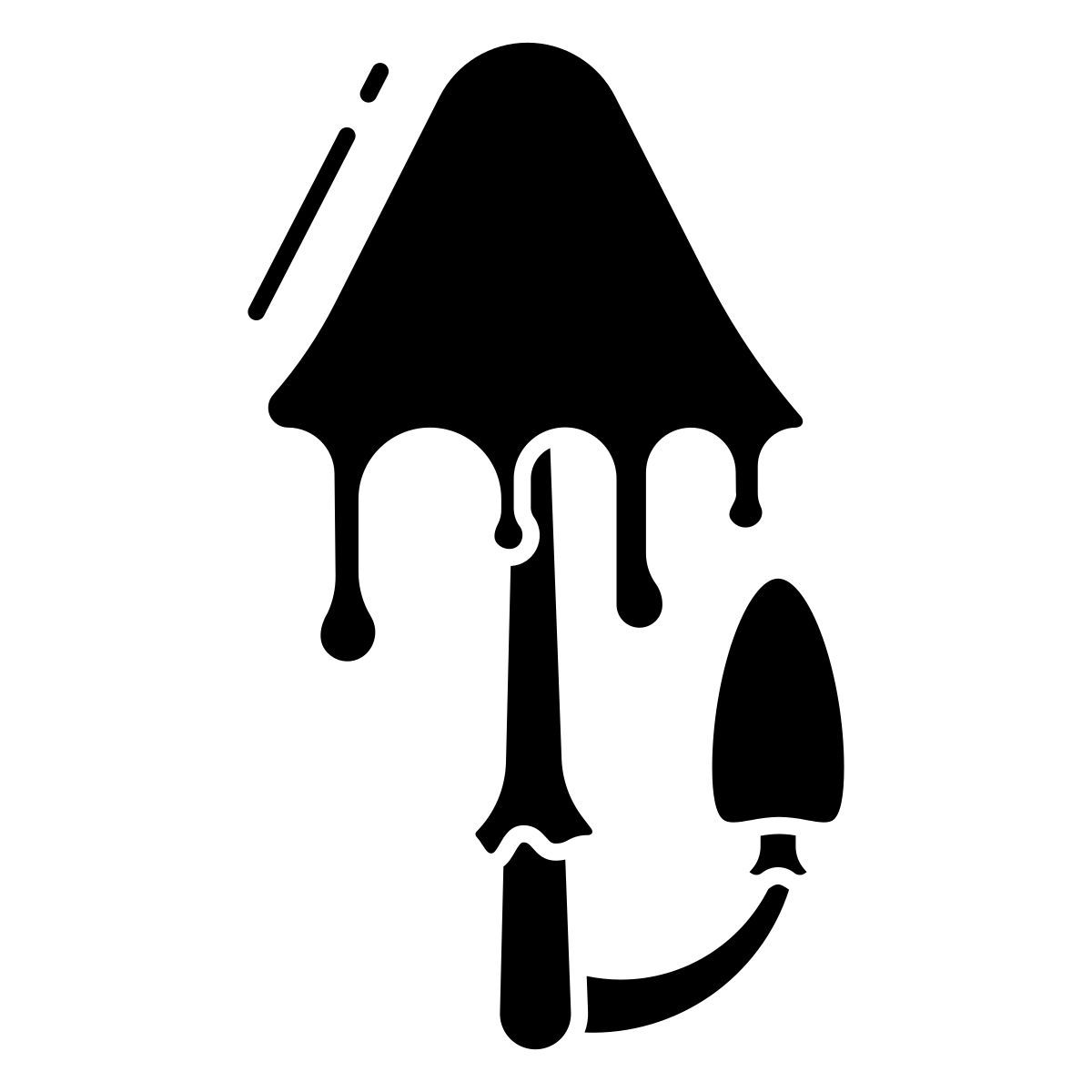 common ink cap mushroom icon