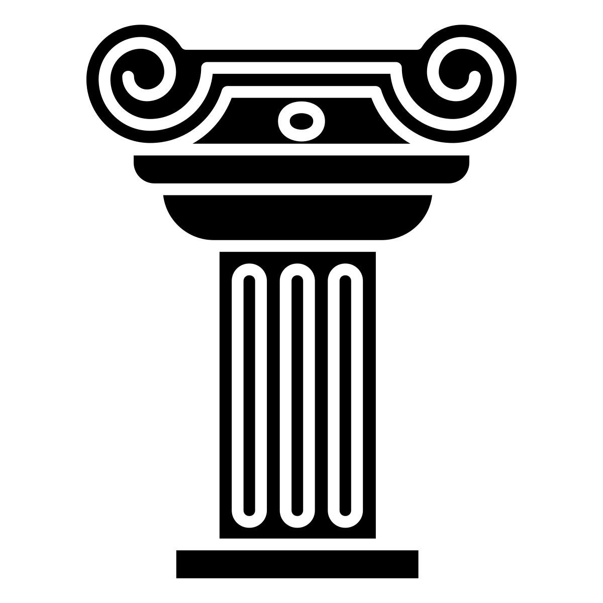 corinthian short pillar icon