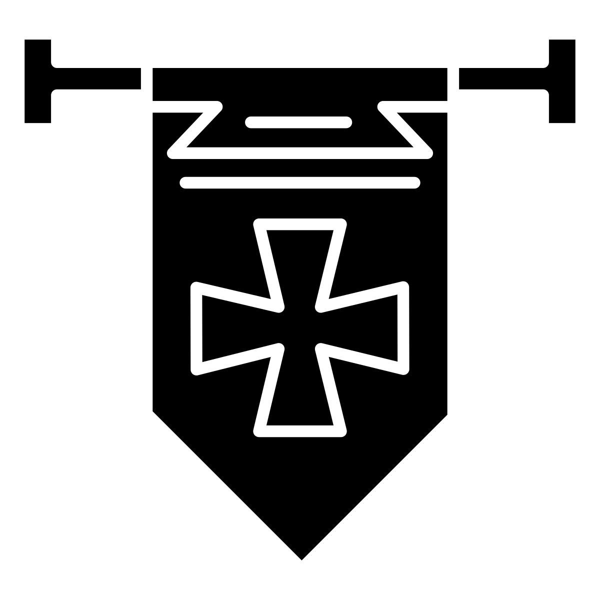 cross flag icon