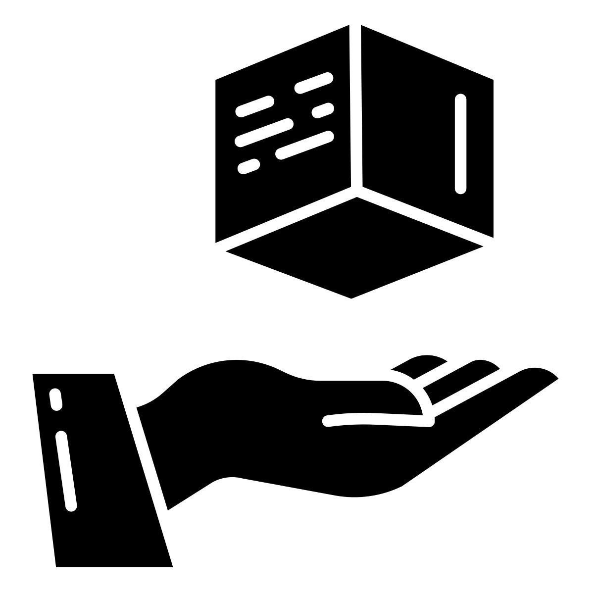deliver in hand icon