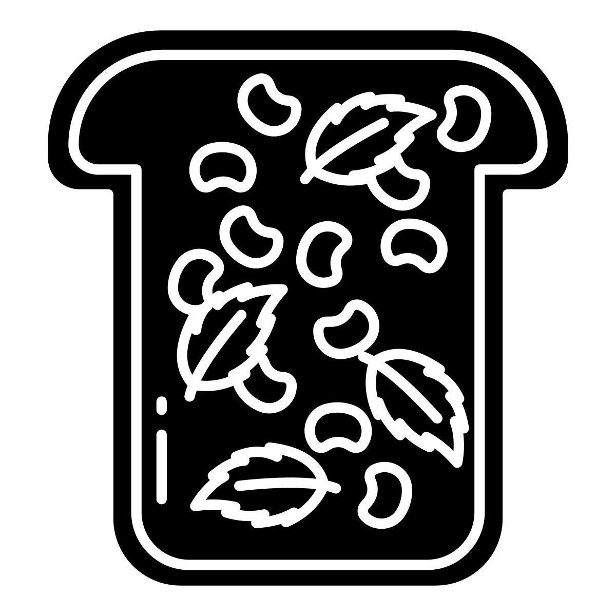 fava bean and mint toast icon