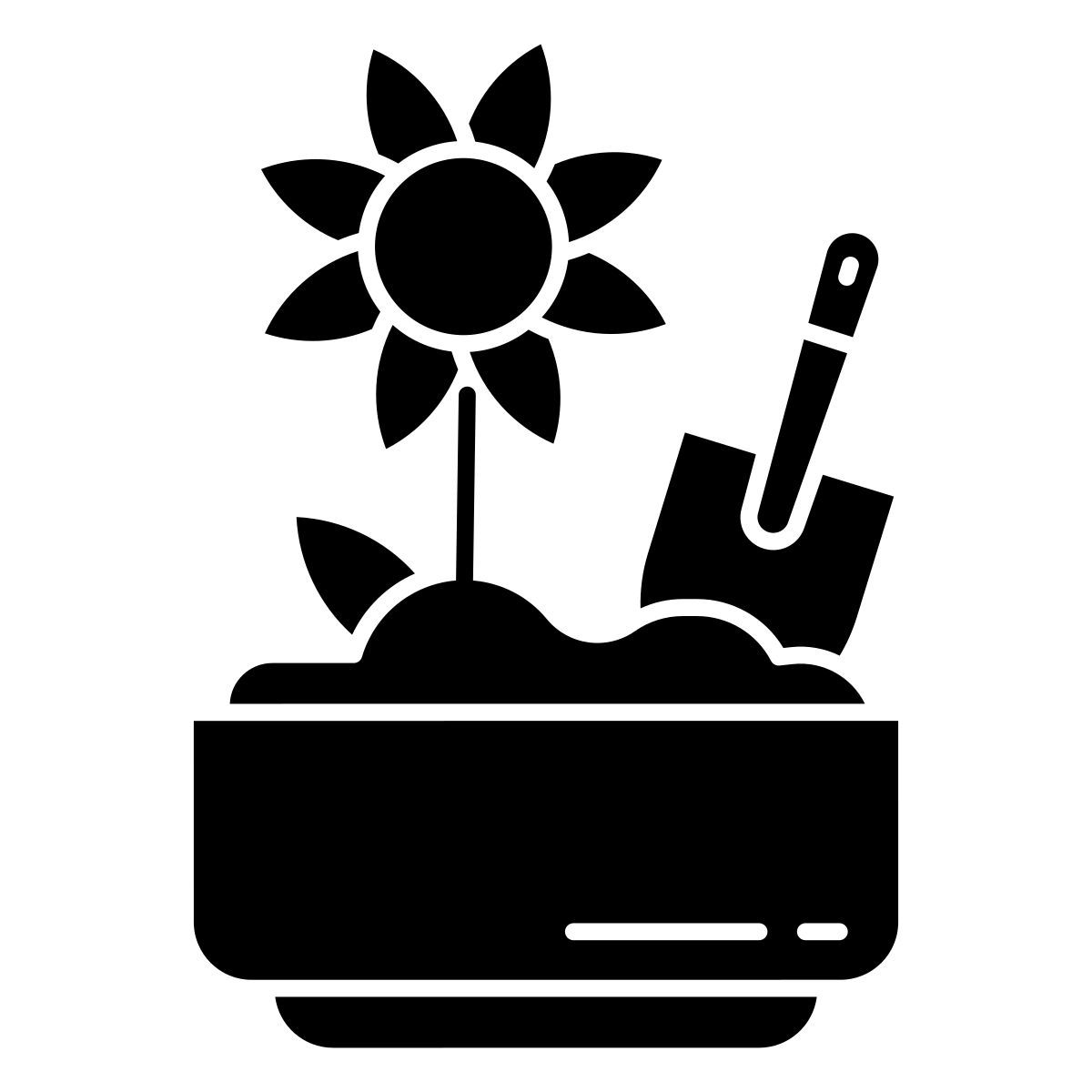 flower potting icon