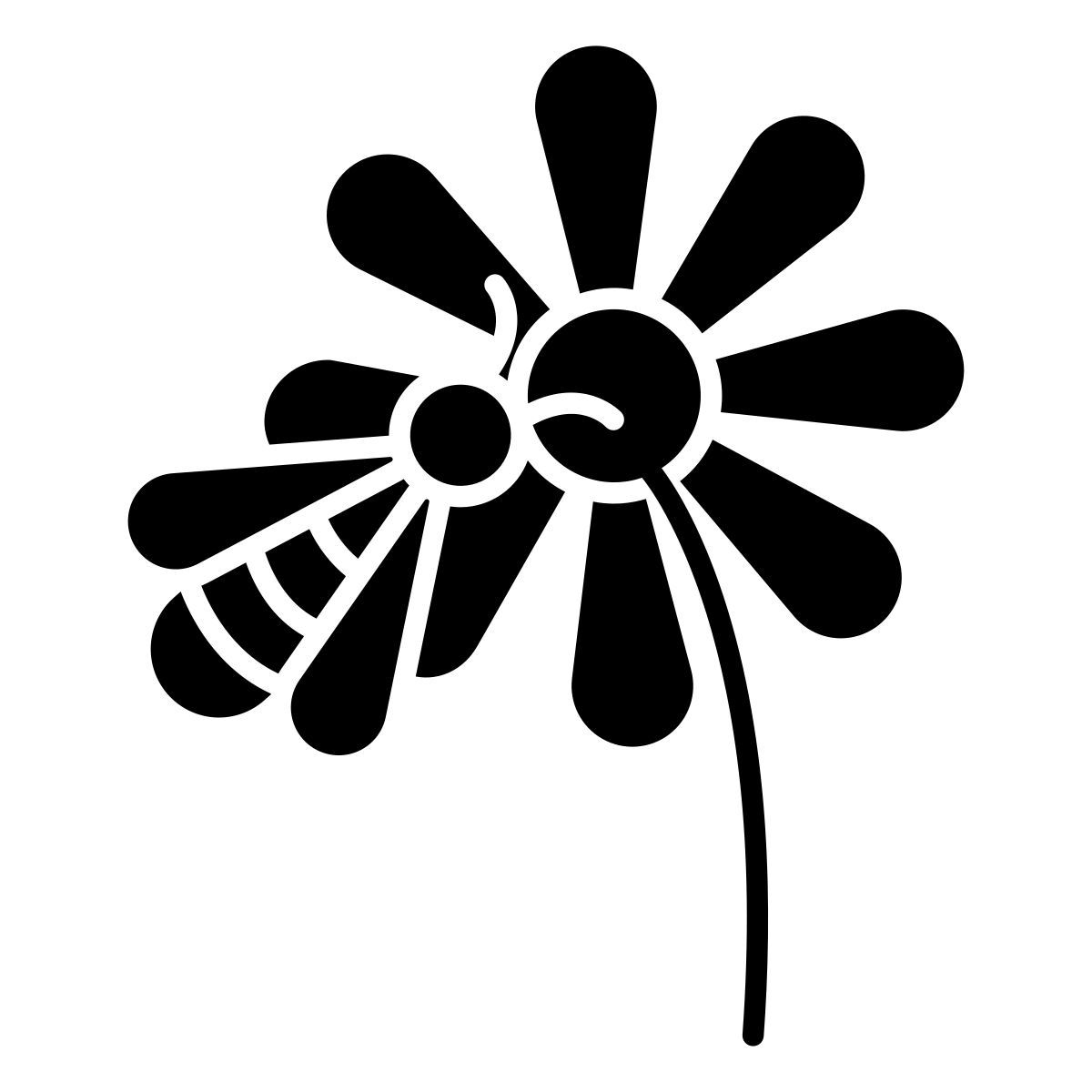 flower & bee icon