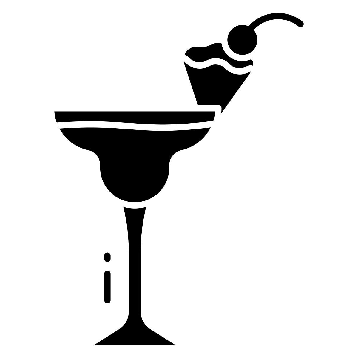 fruit juice with pineapple and cherry on top icon