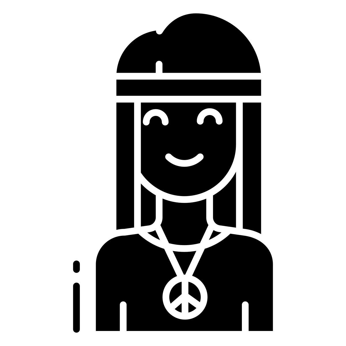 hippie girl icon