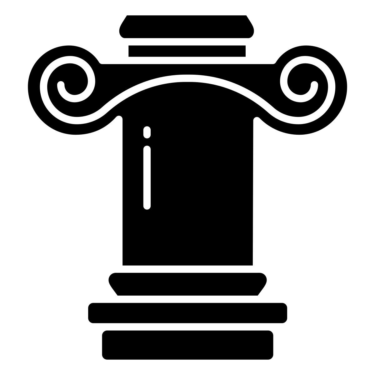 ionic greek pillar icon