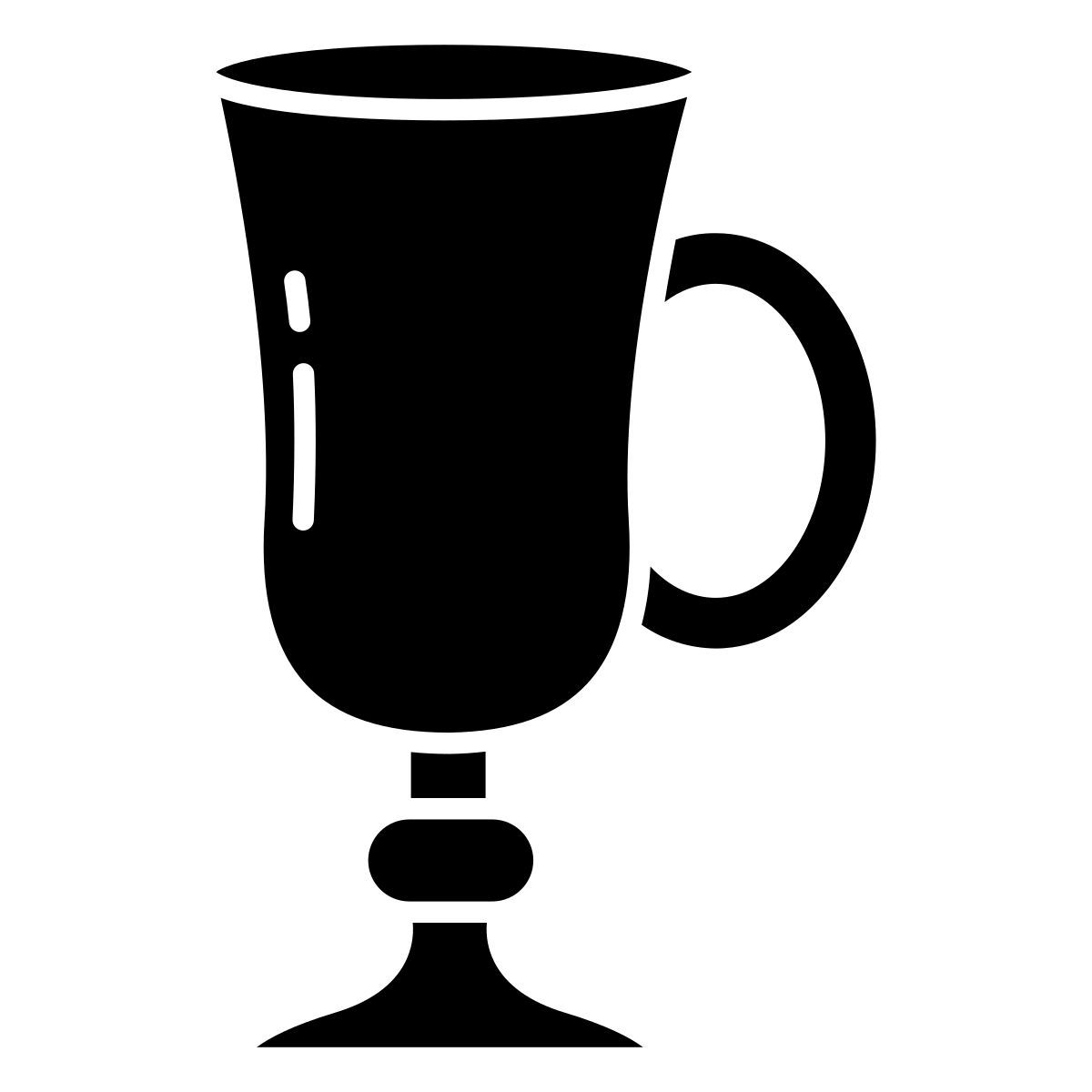 irish coffee glass icon