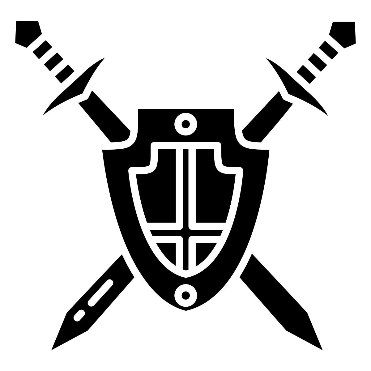 knight shield and sword icon