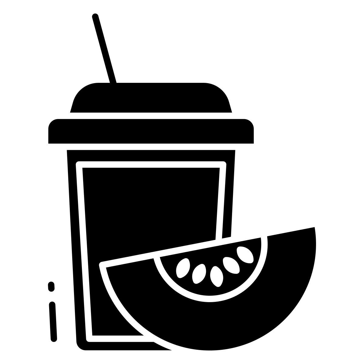 milkshake with cherry icon