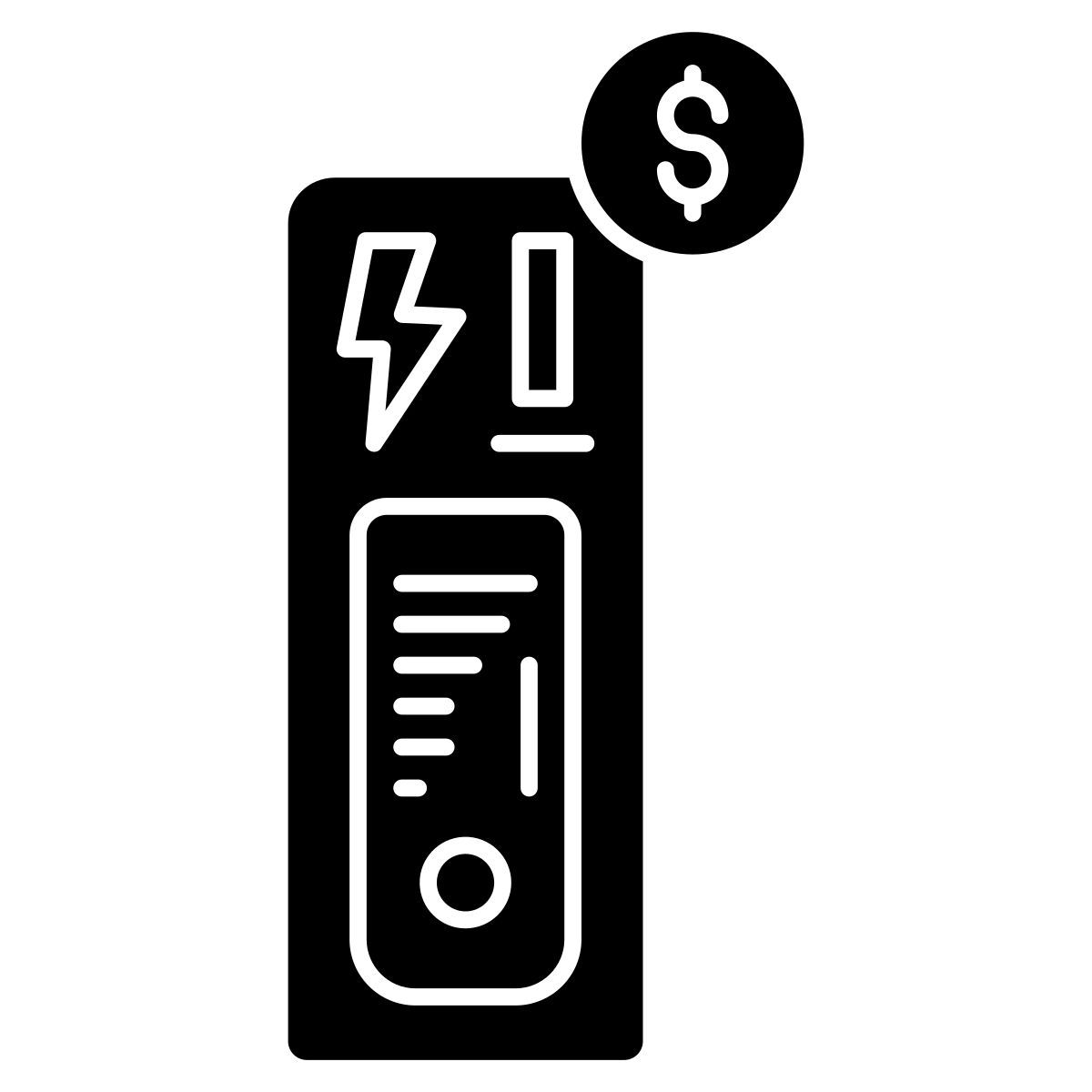 money paying machine icon