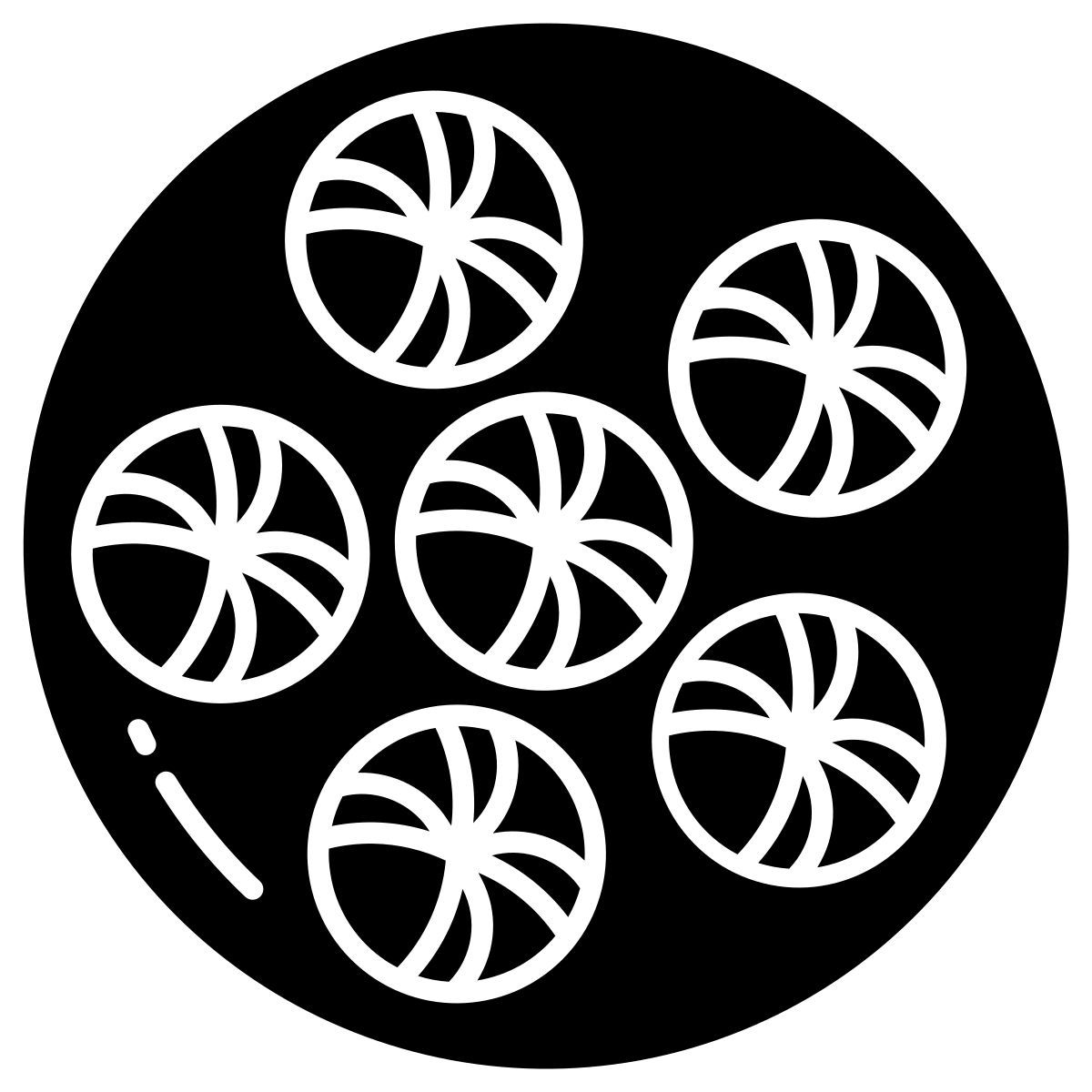 multi colored hard candies icon