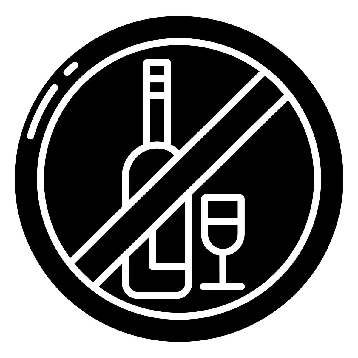 no alchohol icon