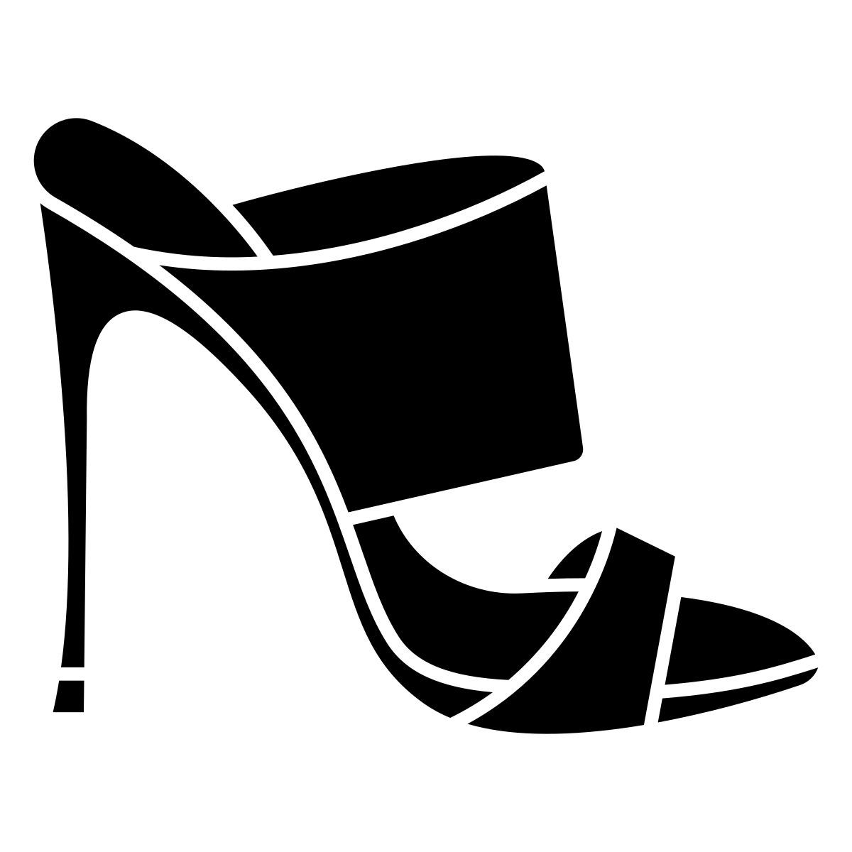 open toe stiletto heel icon