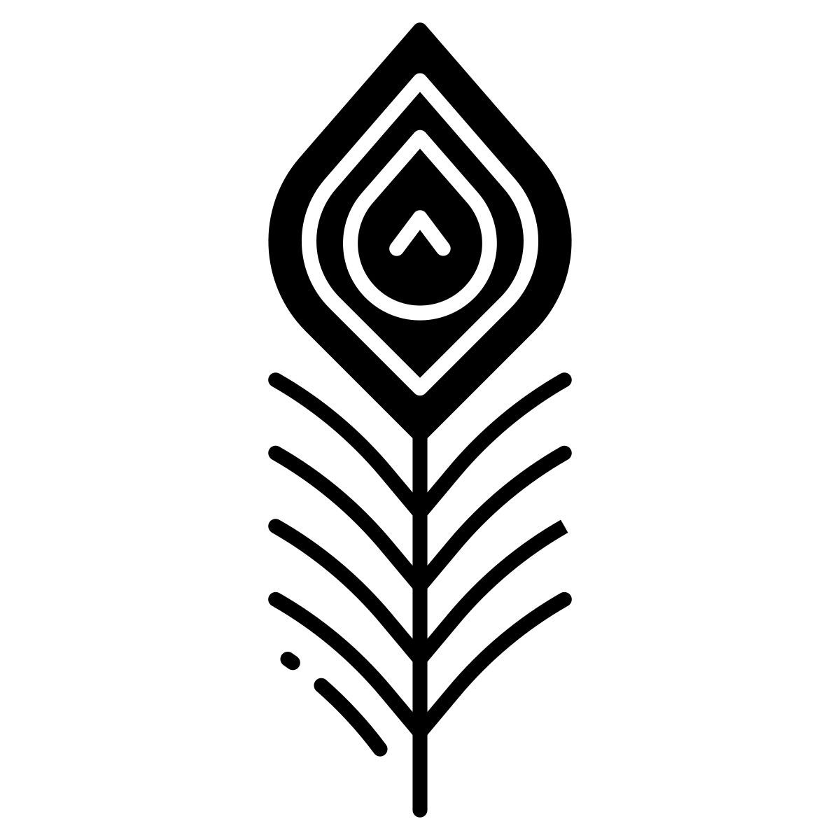 peacock feather icon