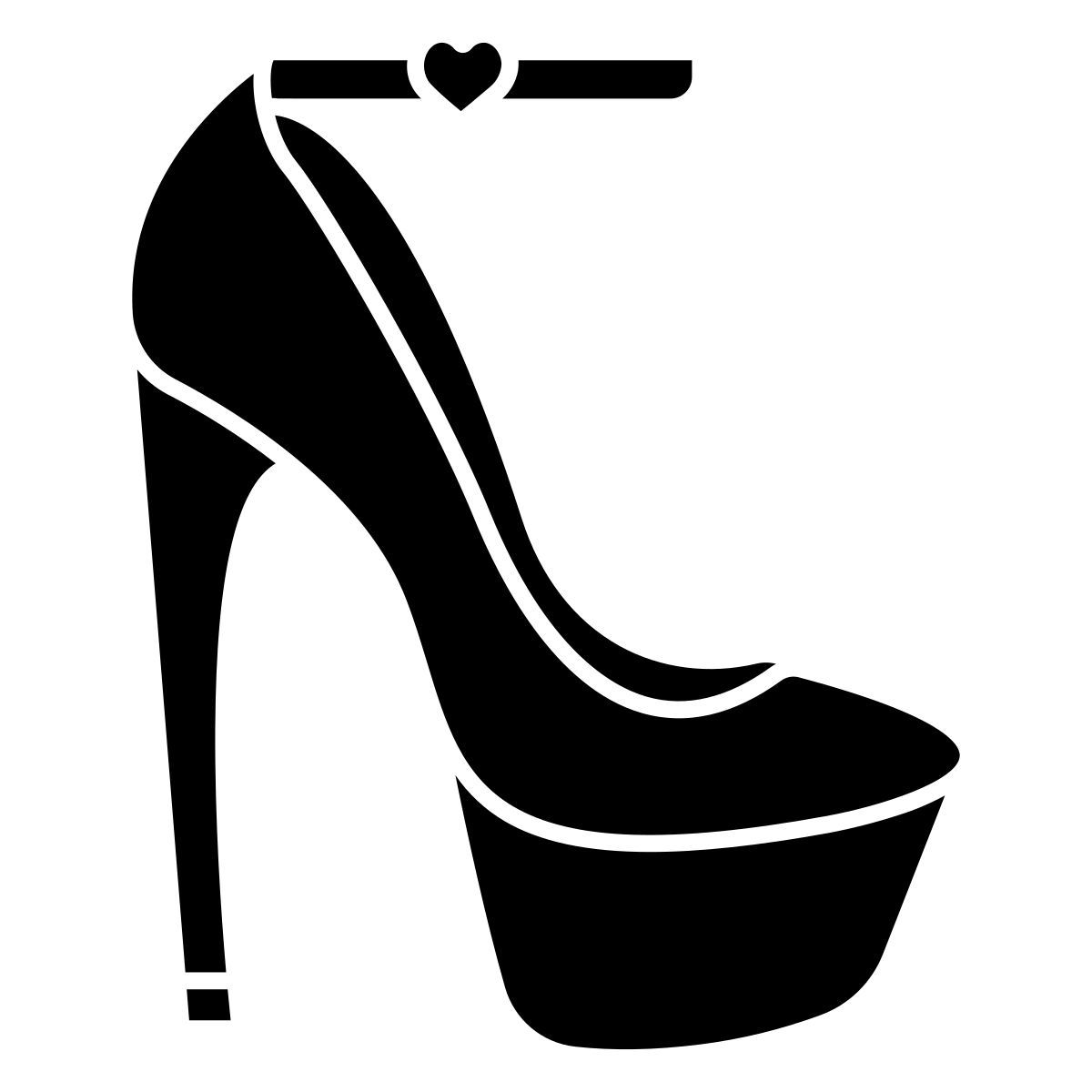pump with ankle strap icon