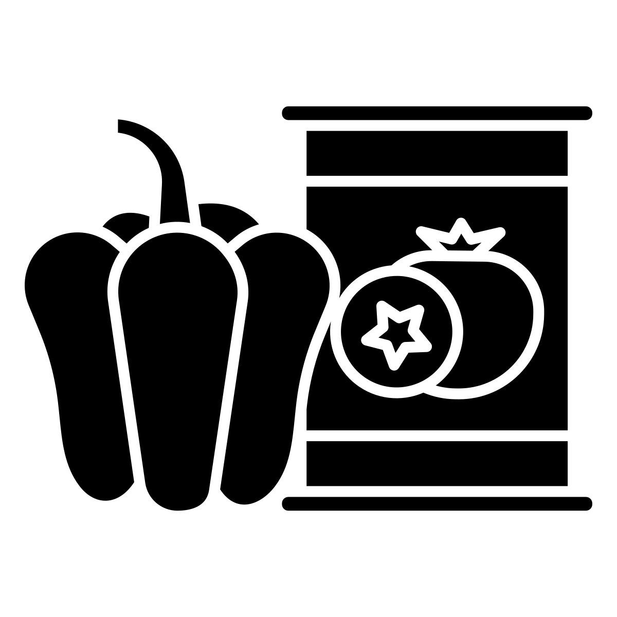 red pepper and tomato paste icon
