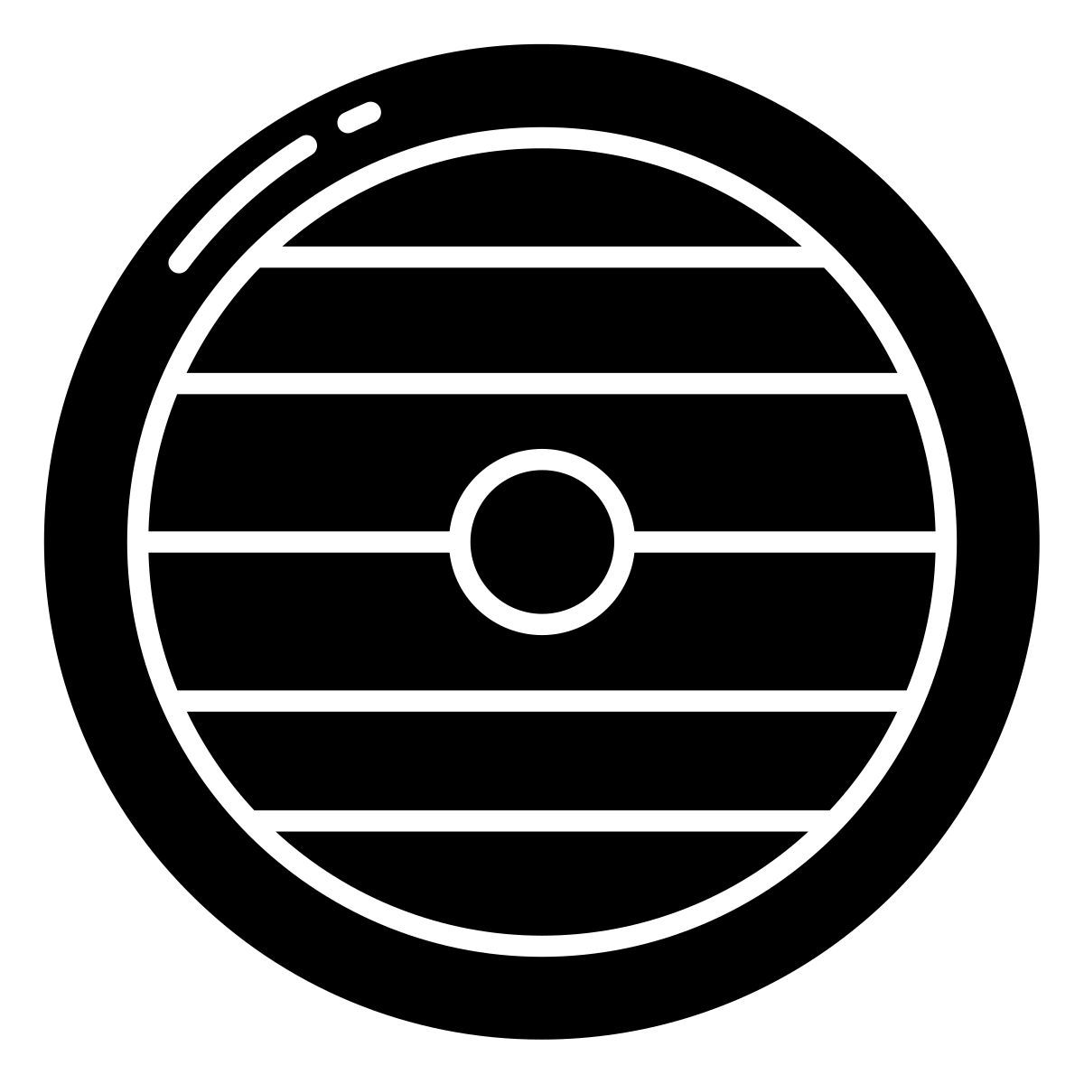 round wood shield icon