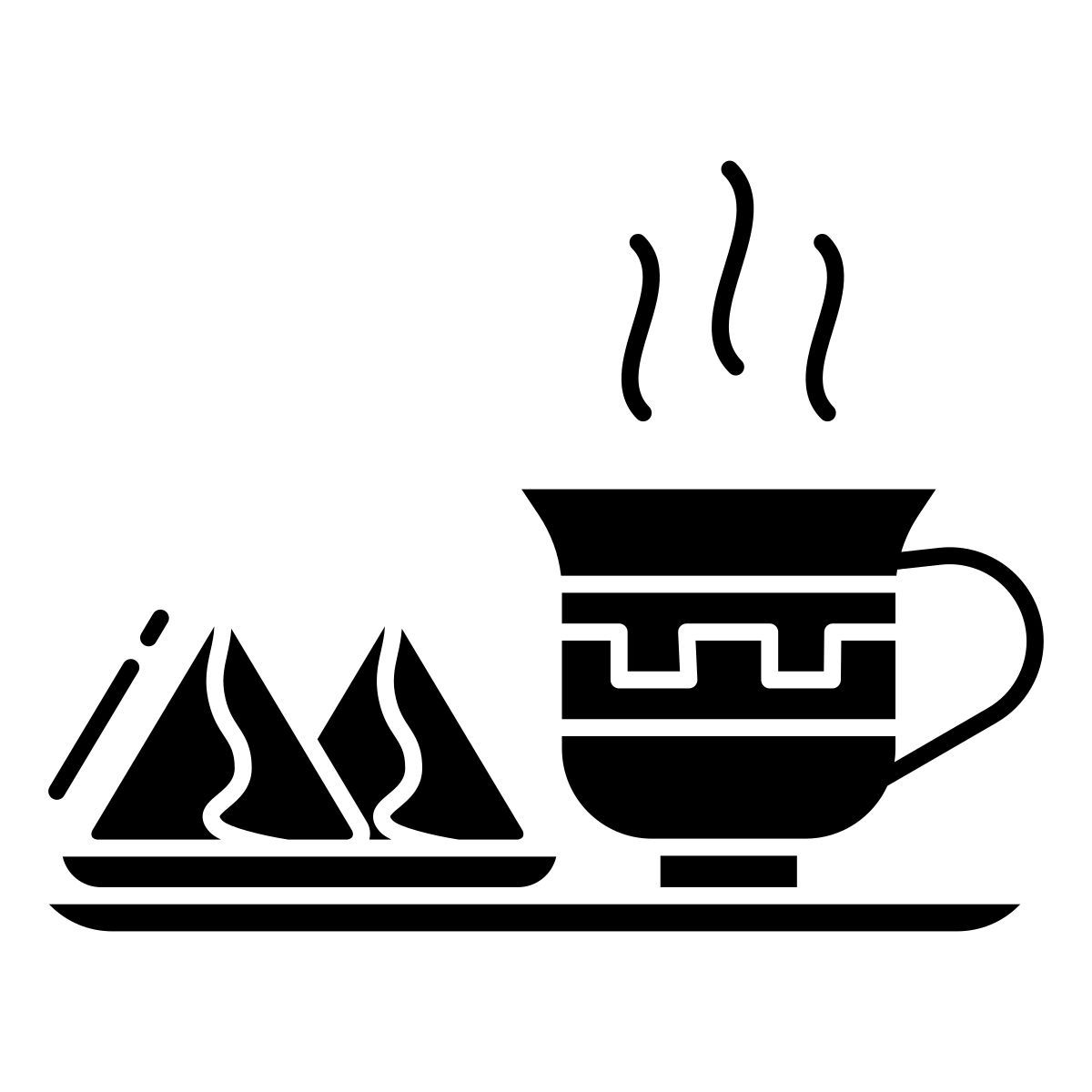 samosa and tea icon