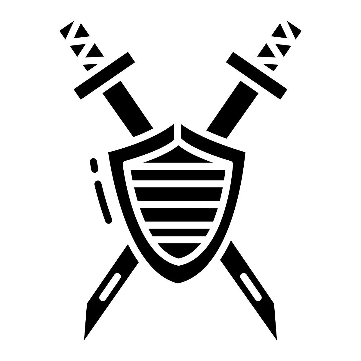 samurai sword and shield icon