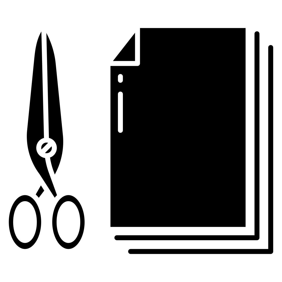scissors and paper icon