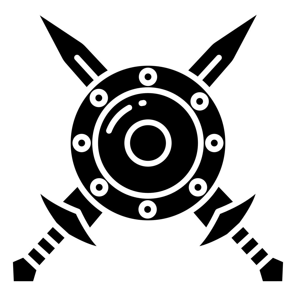soldier shield and swords icon