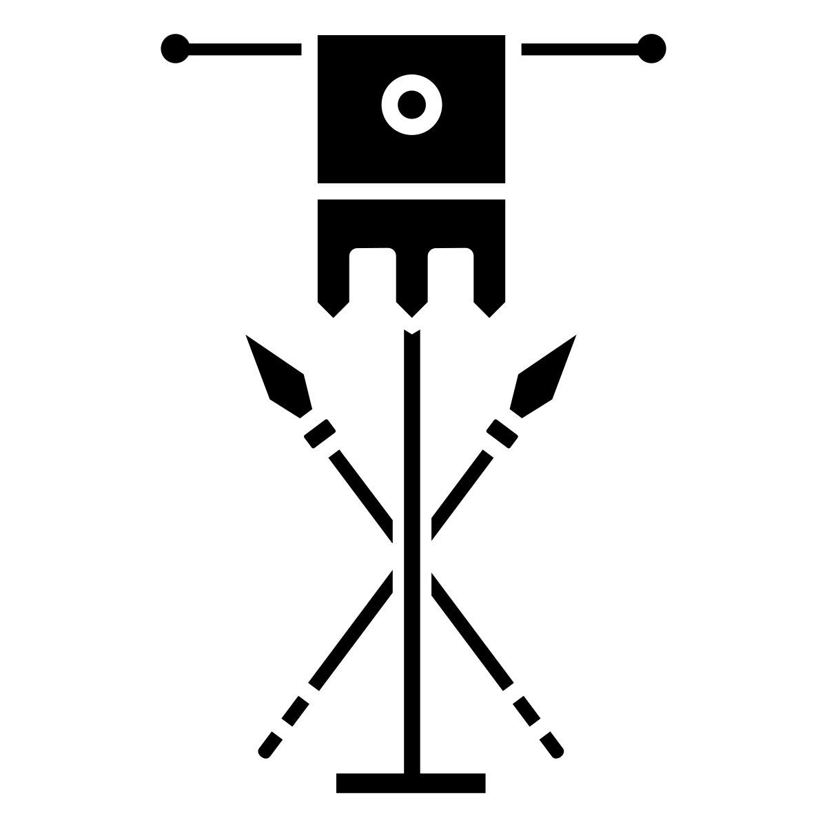 spear and flag icon