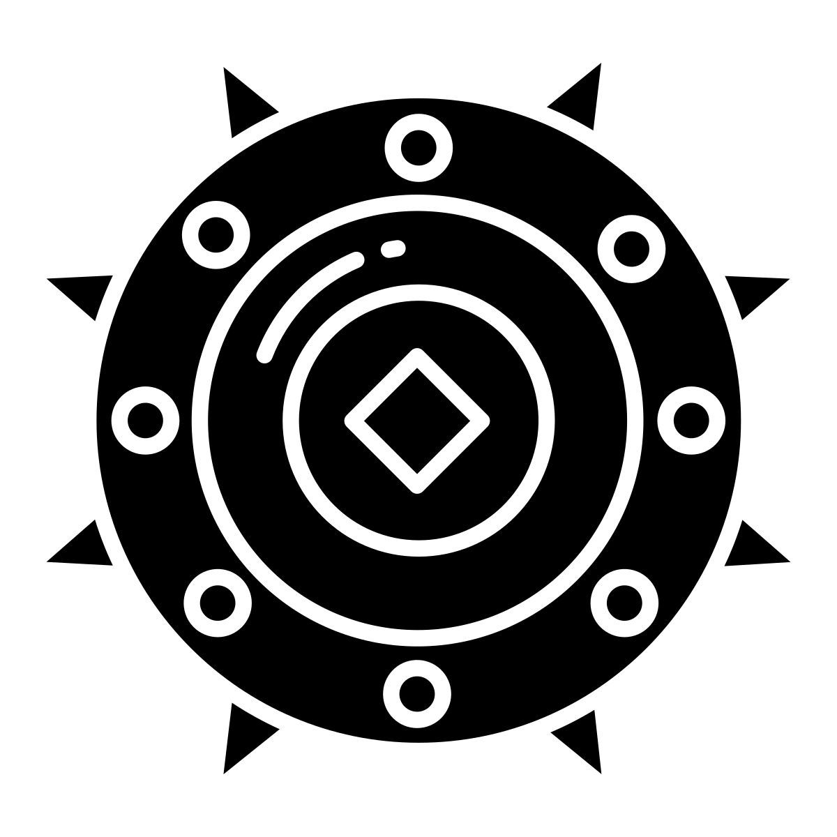 spiked round shield icon